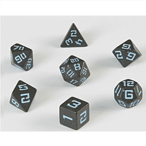 Charcoal with Blue Dice