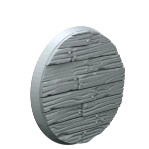 50mm Round Planked Wood Resin Bases